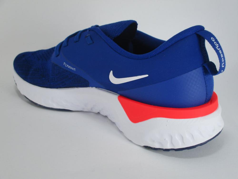 Nike Odyssey React 2 Flyknit AH1015 400 - Men's Blue Running Shoes | 826220779577