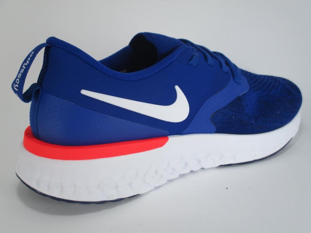 Nike Odyssey React 2 Flyknit AH1015 400 - Men's Blue Running Shoes | 826220779577