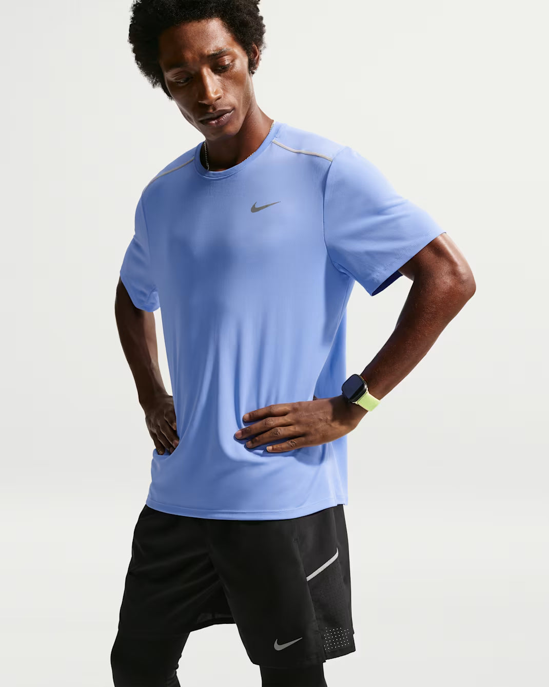 Nike Miler T-Shirt Running Uomo Bluette - IF2082-494