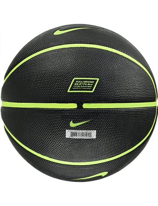 Nike pallone da pallacanestro Everyday Playground misura 7 100.4498.085.07 nero-limone