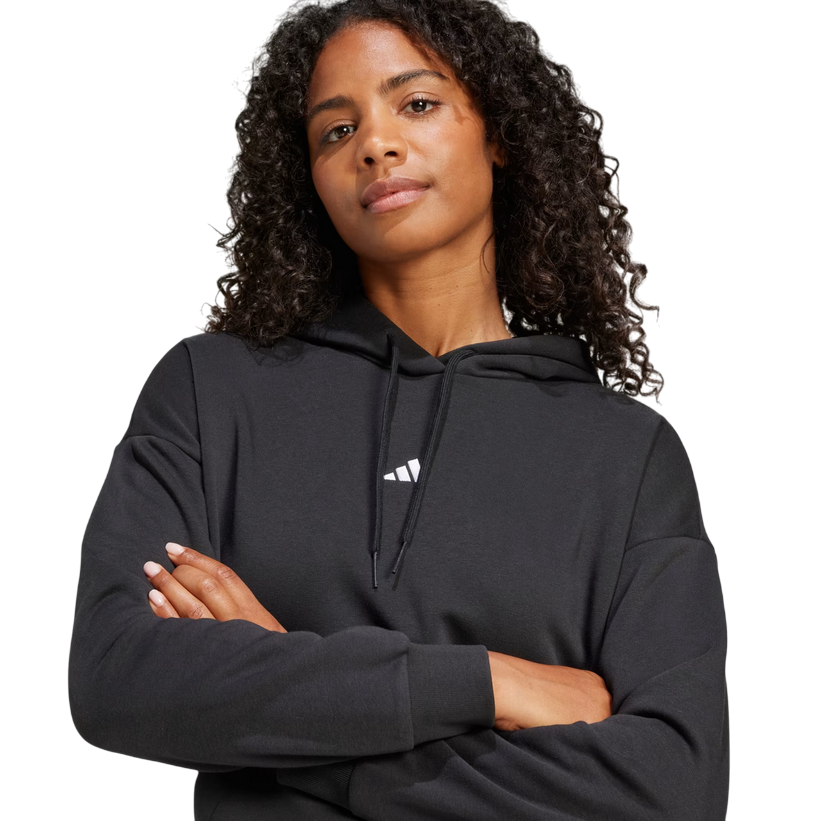 Adidas Women's Essentials Small Logo Feel Cozy Hoodie JN1861 Black
