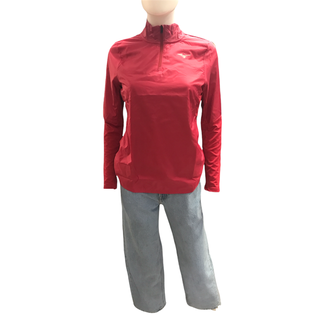 Mizuno Women's Active Hybrid Dry Ls Hz Half Zip Running Technical Top J2GC1714 61 Rose Red