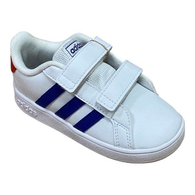 Adidas Grand Court CF I GX5749 white-royal-red kids' sneakers
