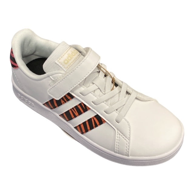 Adidas children's sneakers Grand Court EL C GZ1075 white-black-acid red