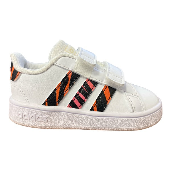 Adidas Grand Court CF I GZ1079 white-black children's sneakers
