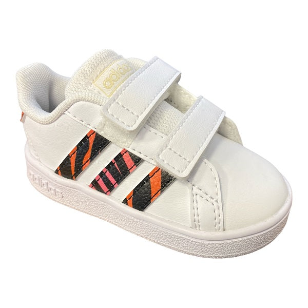 Adidas Grand Court CF I GZ1079 white-black children's sneakers