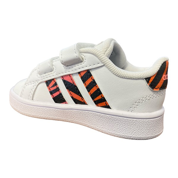 Adidas Grand Court CF I GZ1079 white-black children's sneakers