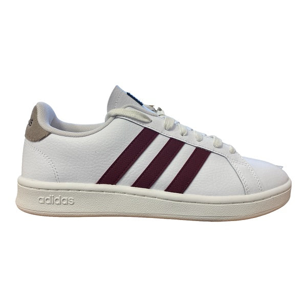 Adidas Men's Grand Court GY3621 White-Burgundy Sneakers