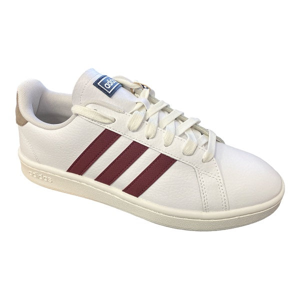 Adidas Men's Grand Court GY3621 White-Burgundy Sneakers