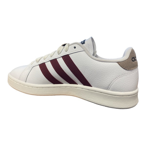 Adidas Men's Grand Court GY3621 White-Burgundy Sneakers