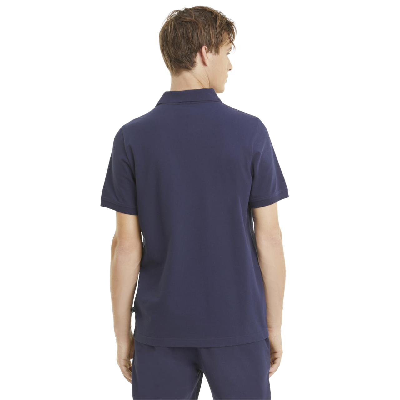Puma Men's short-sleeved pique cotton polo shirt 586674-06 blue