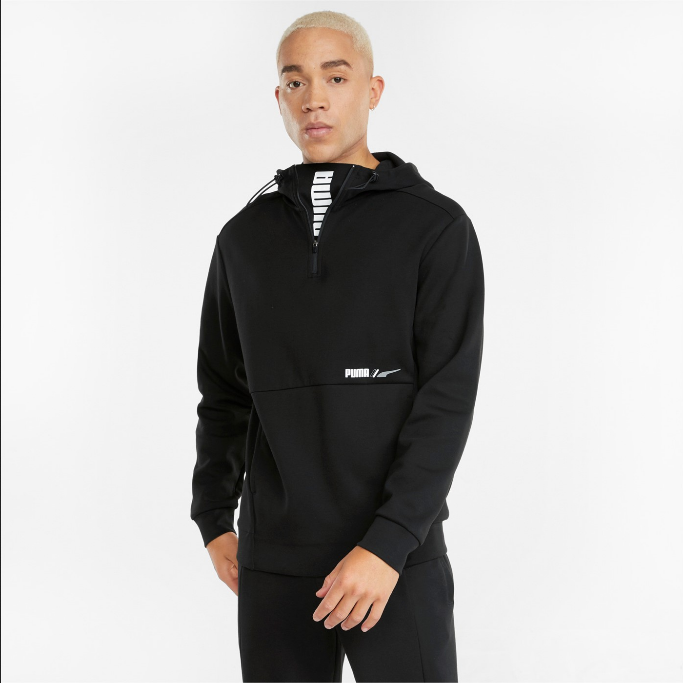 Puma Men's Half-Zip Hoodie RAD/CAL DK 589389-01 Black