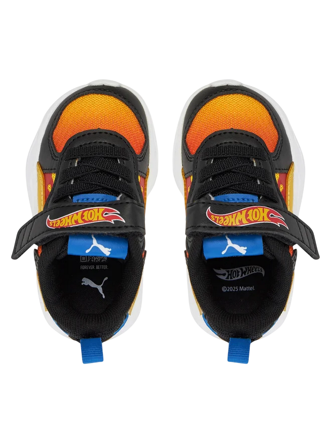 Puma scarpa da ginnastica da bambino Trinity Lite Hot Wheels 401408-01 nero-arancio-fuoco