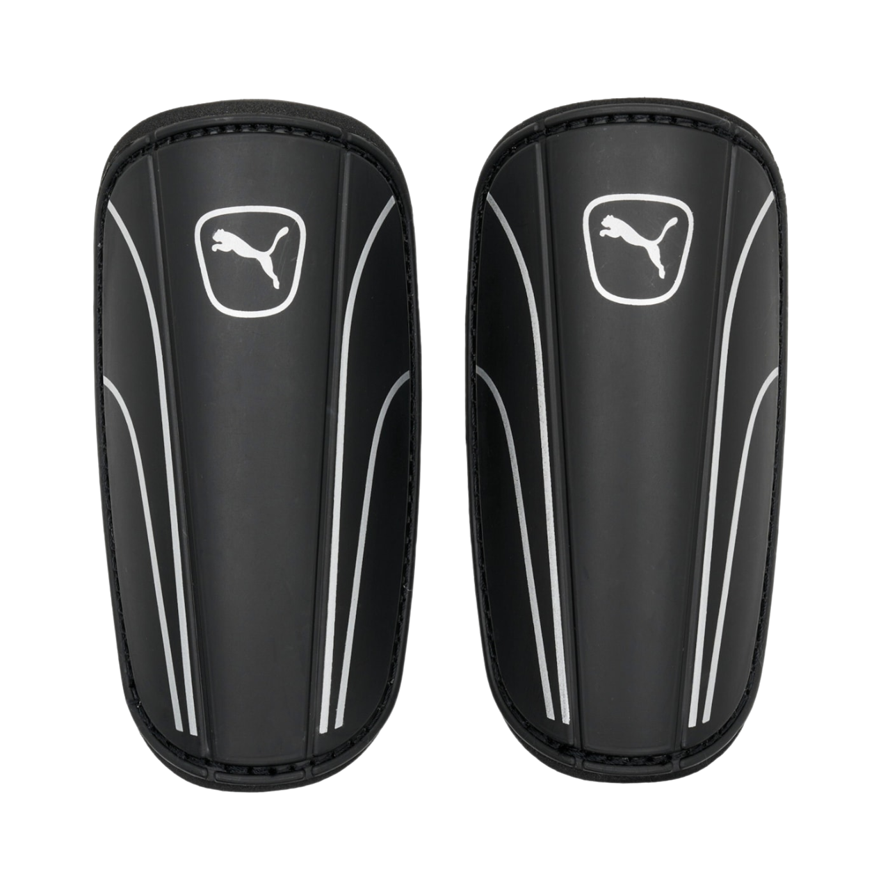 Puma King 030851-02 Black/Silver Football Shin Guards