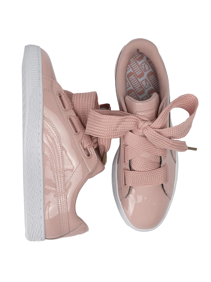 Puma Women's Sneakers Basket Heart Patent 363073 11 Pink