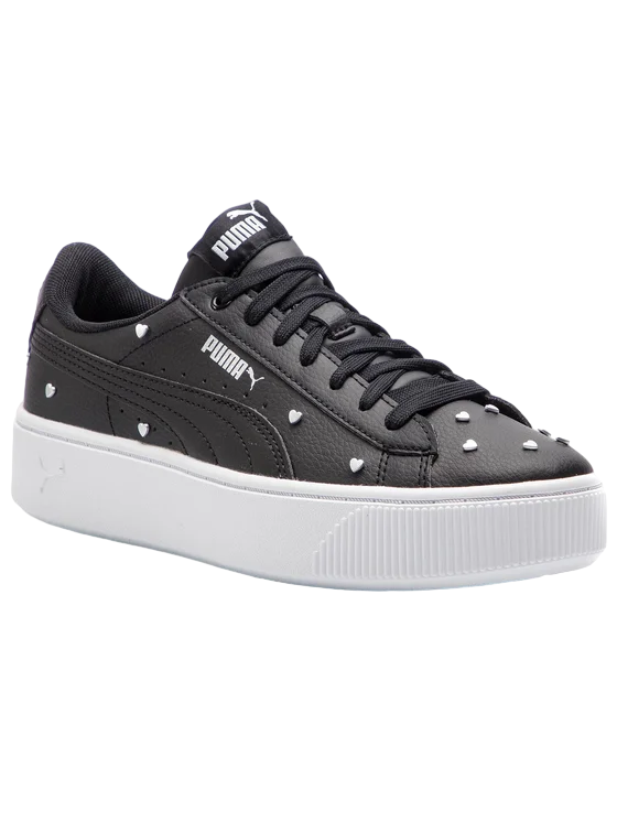 Puma Women's Vikky Stacked Studs Sneakers 369636 01 Black