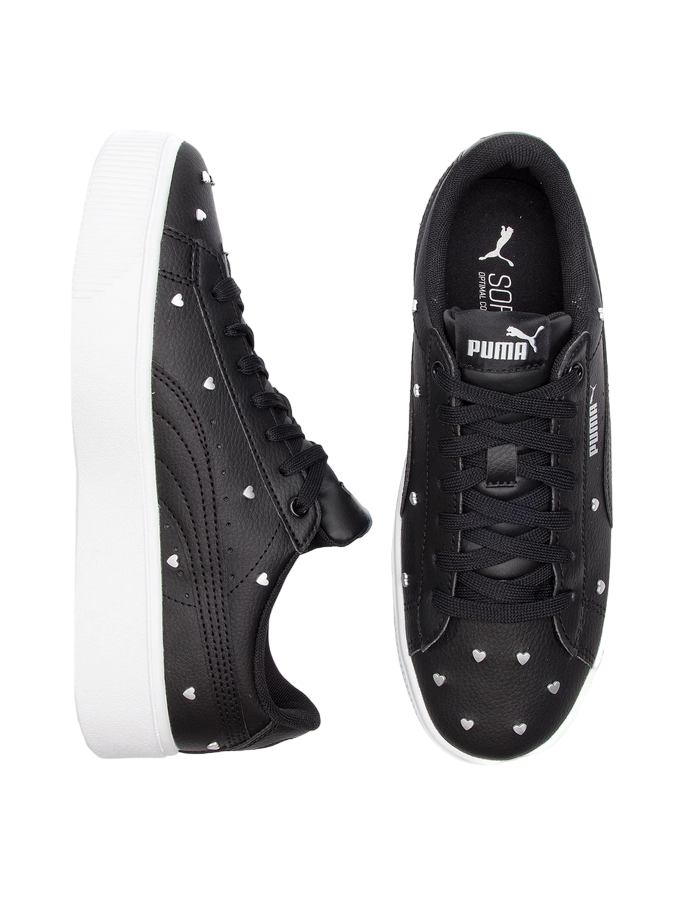 Puma Women's Vikky Stacked Studs Sneakers 369636 01 Black