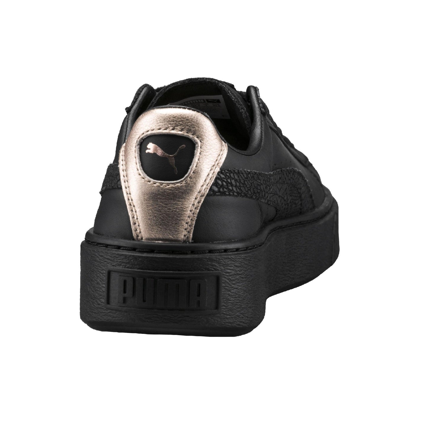 Puma Basket Euphoria RG 366814-01 Women's Wedge Sneakers Black