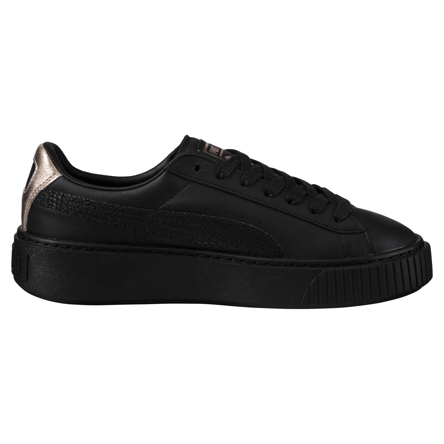Puma Basket Euphoria RG 366814-01 Women's Wedge Sneakers Black