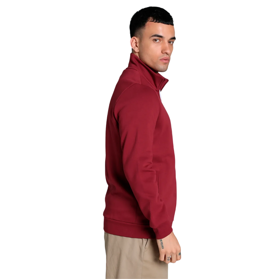 Puma Men's Cotton Tracksuit with Zip Clean Sweat Suit FL 585841-13 Dark Red-Black