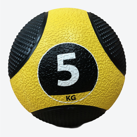 Pure 2Improve Medicine Ball 5kg P2I110030 Ø24cm Yellow Black Rubber