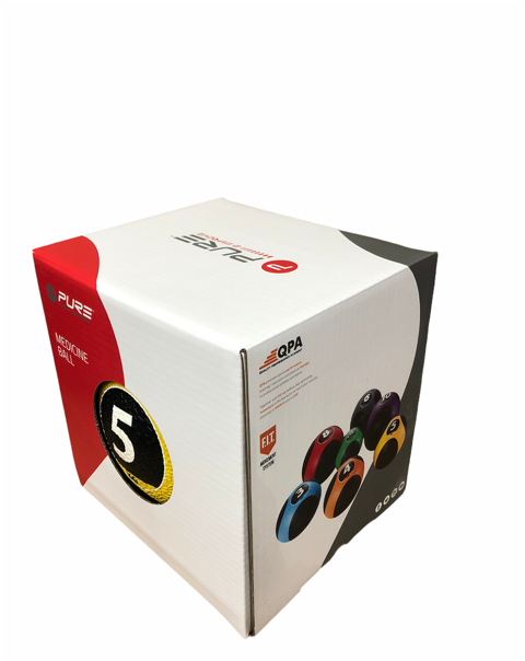 Pure 2Improve Medicine Ball 5kg P2I110030 Ø24cm Yellow Black Rubber
