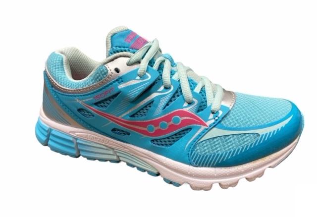 Saucony Zealot SY53672 Junior Running Shoes Turquoise Silver Coral - 044212178461