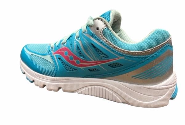 Saucony Zealot SY53672 Junior Running Shoes Turquoise Silver Coral - 044212178461