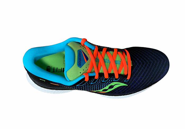 Saucony Triumph 18 Men's Running Shoes Black Orange