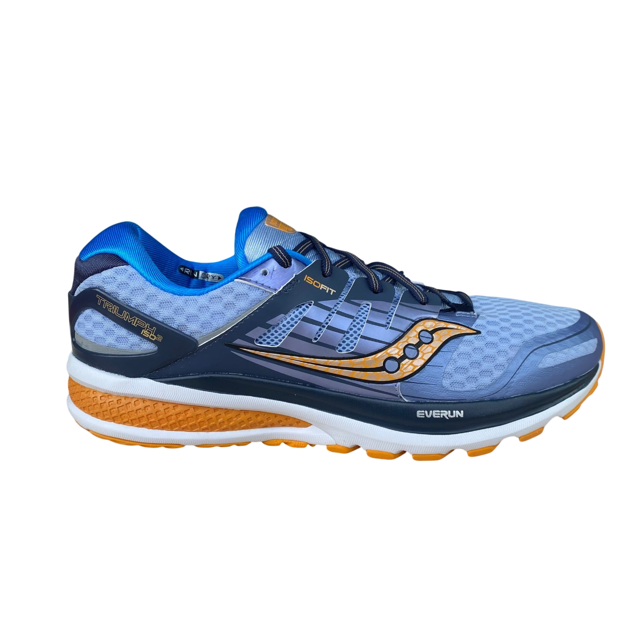 Saucony Triumph ISO 2 S20290-12 Men's Premium Cushioning Running Shoes Blue Grey