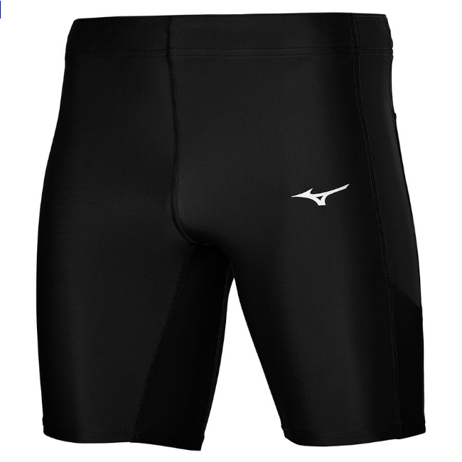 Mizuno Men's CORE MID J2GB1150 09 Black Stretchy Running Shorts