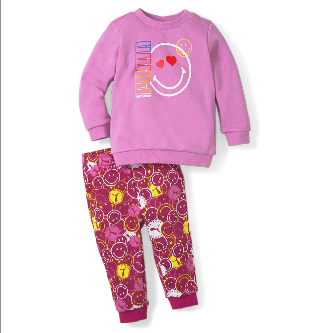 Puma Girls' Minicat Crew Jogger Tracksuit TR 846975 15 mauve
