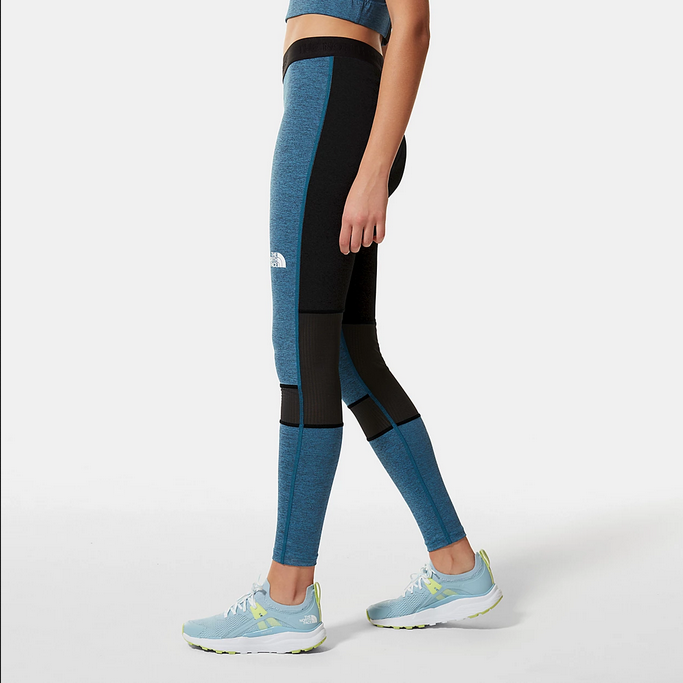 The North Face Women's Mountain Athletics Leggings NF0A5IF75W8 banff blue black heather-black