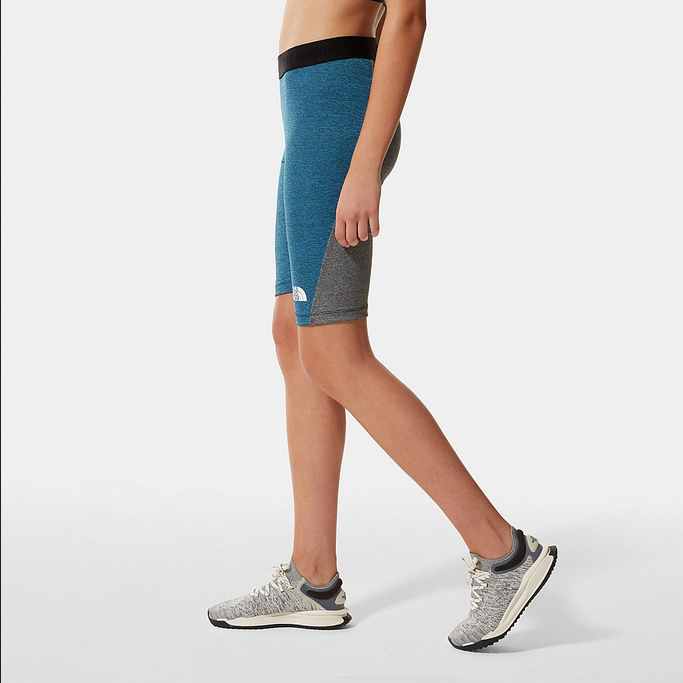 The North Face Short a vita alta Mountain Athletics da donna NF0A7R2T5W8 banff blue black heather-black