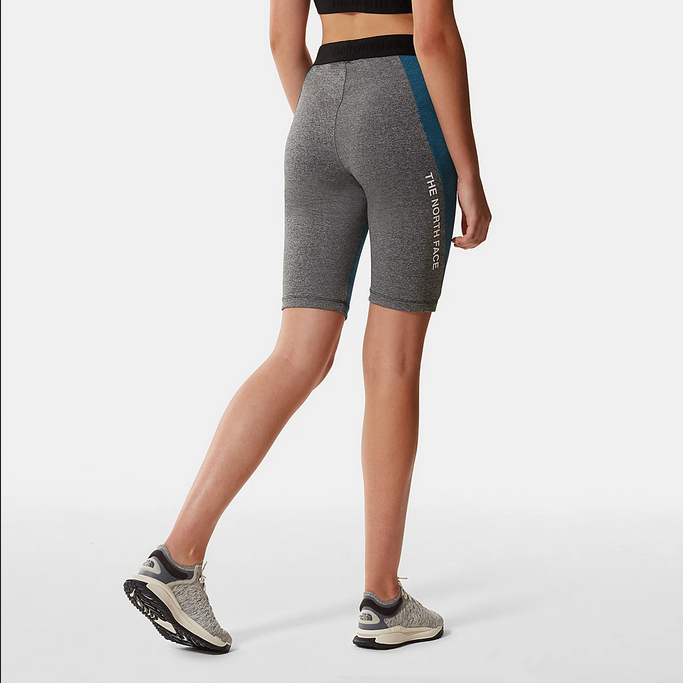 The North Face Short a vita alta Mountain Athletics da donna NF0A7R2T5W8 banff blue black heather-black