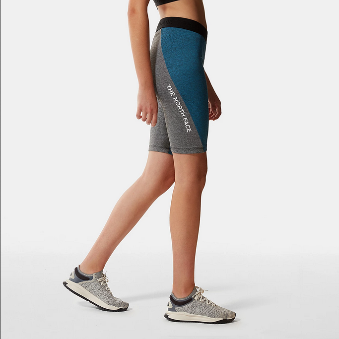 The North Face Short a vita alta Mountain Athletics da donna NF0A7R2T5W8 banff blue black heather-black