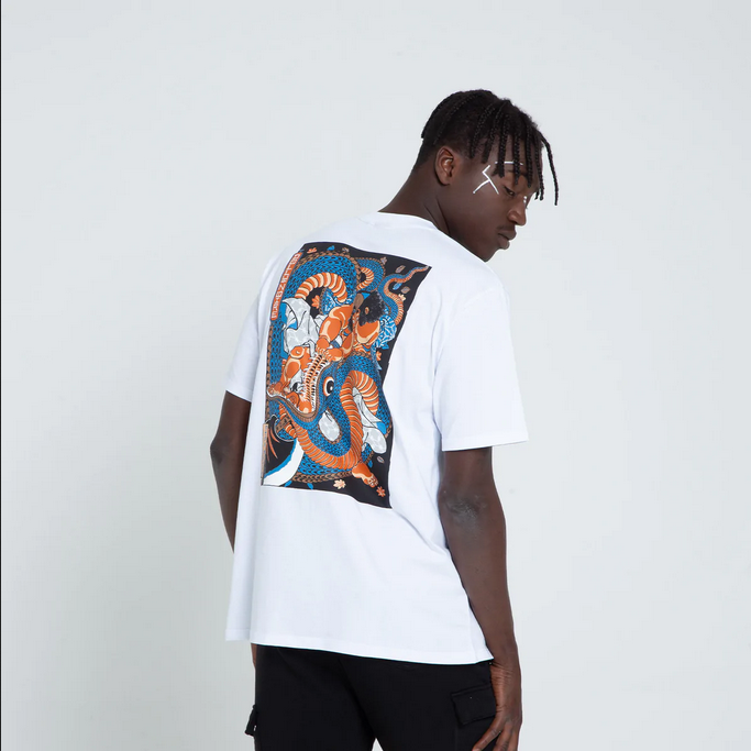 Dolly Noire t-shirt manica corta 
Kunyoshi Red Blue Tee TS170-TA-02 white