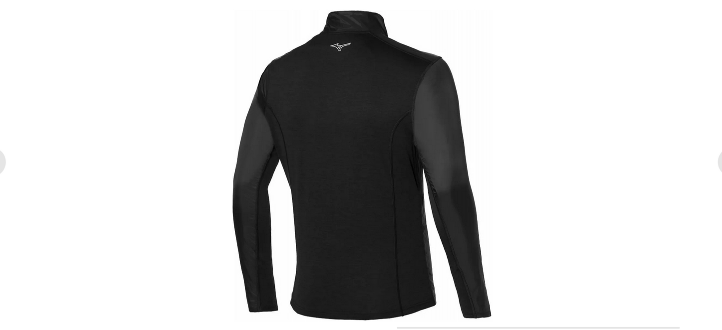 Mizuno Men's Active Hybrid Dry Ls Hz J2GC1525 09 black Half-Zip Running Top