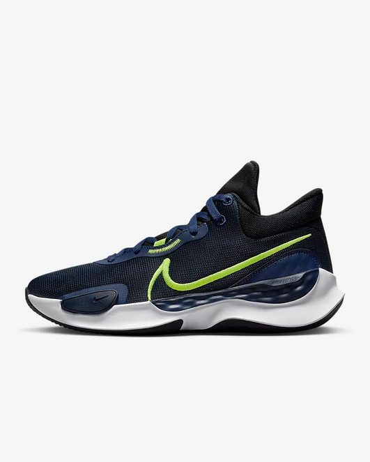Nike Men's Renew Elevate 3 DD9304 005 Black-Blue-White Basketball Shoe