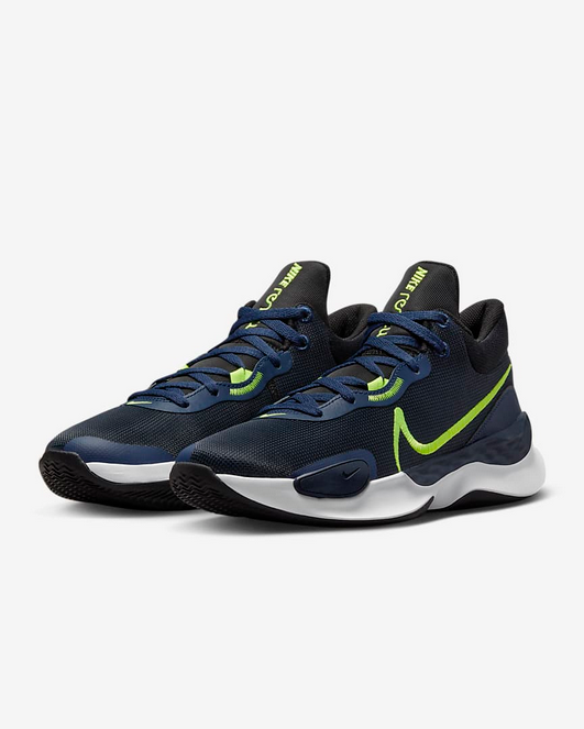 Nike Men's Renew Elevate 3 DD9304 005 Black-Blue-White Basketball Shoe