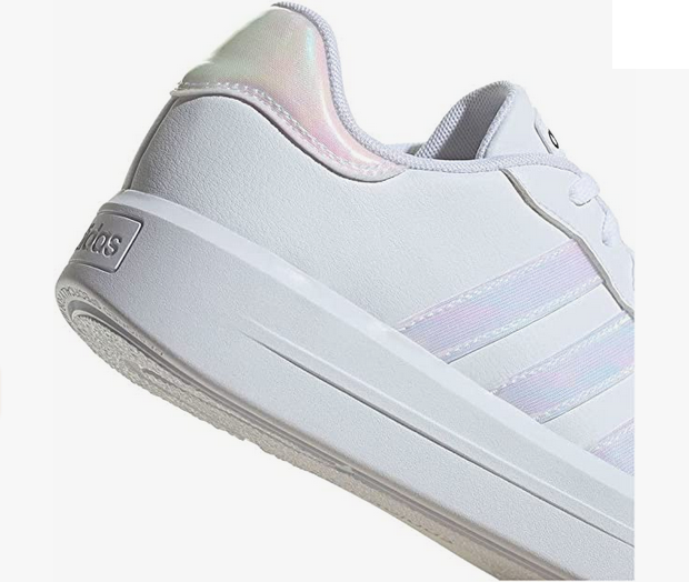 Adidas women's wedge sneakers Court Platform H06299 white