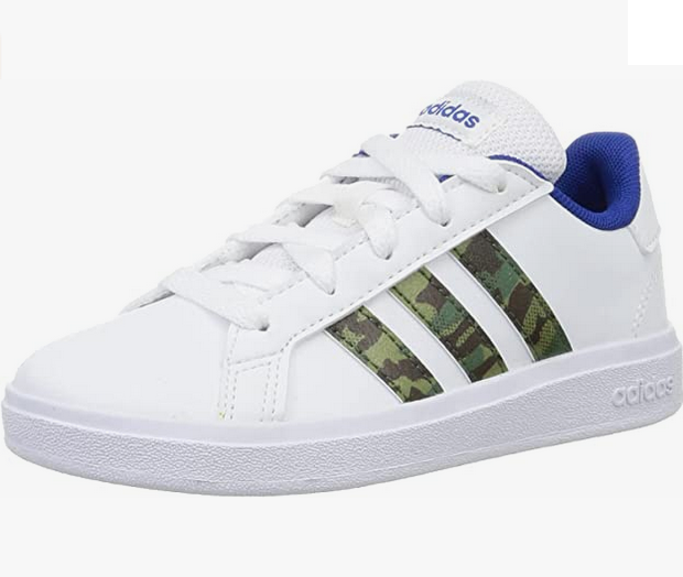 Adidas Grand Court 2.0 K GV6796 boy's sneakers white camouflage