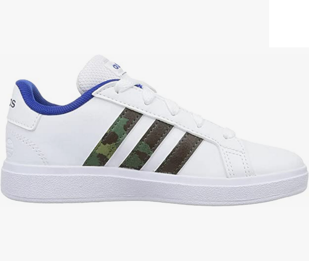 Adidas Grand Court 2.0 K GV6796 boy's sneakers white camouflage