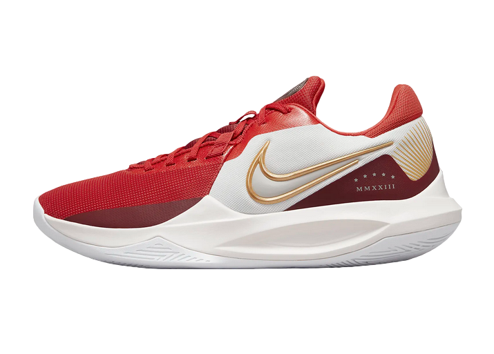 Nike Precision 6 DD9535-006 Red/Gold Basketball Shoe