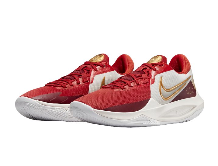 Nike Precision 6 DD9535-006 Red/Gold Basketball Shoe