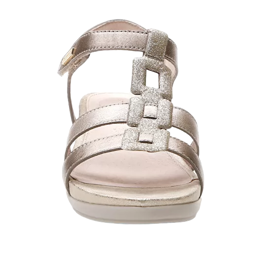 Stonefly Women's Laminated Leather Sandal Eve 24 219151 Z00 metallic foam