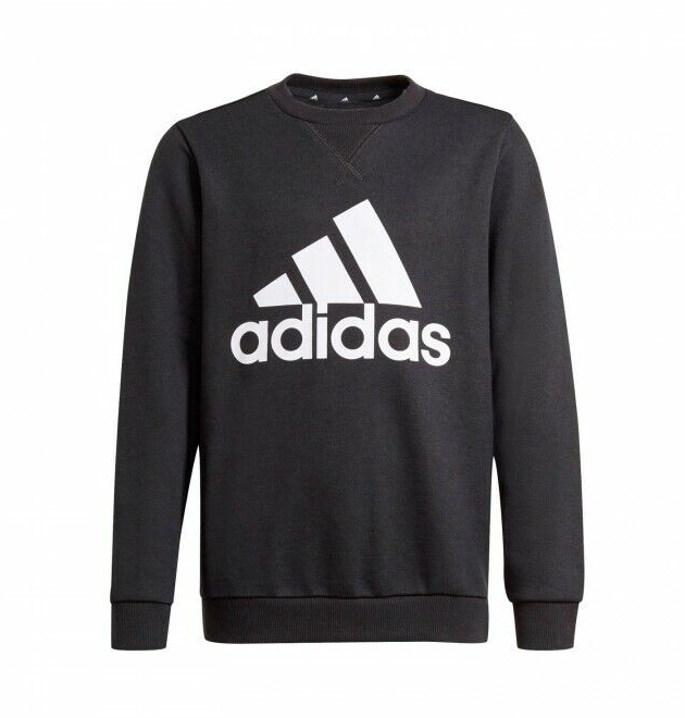 Adidas Kids' Crew Neck Sweatshirt in Brushed Cotton IC6117 black