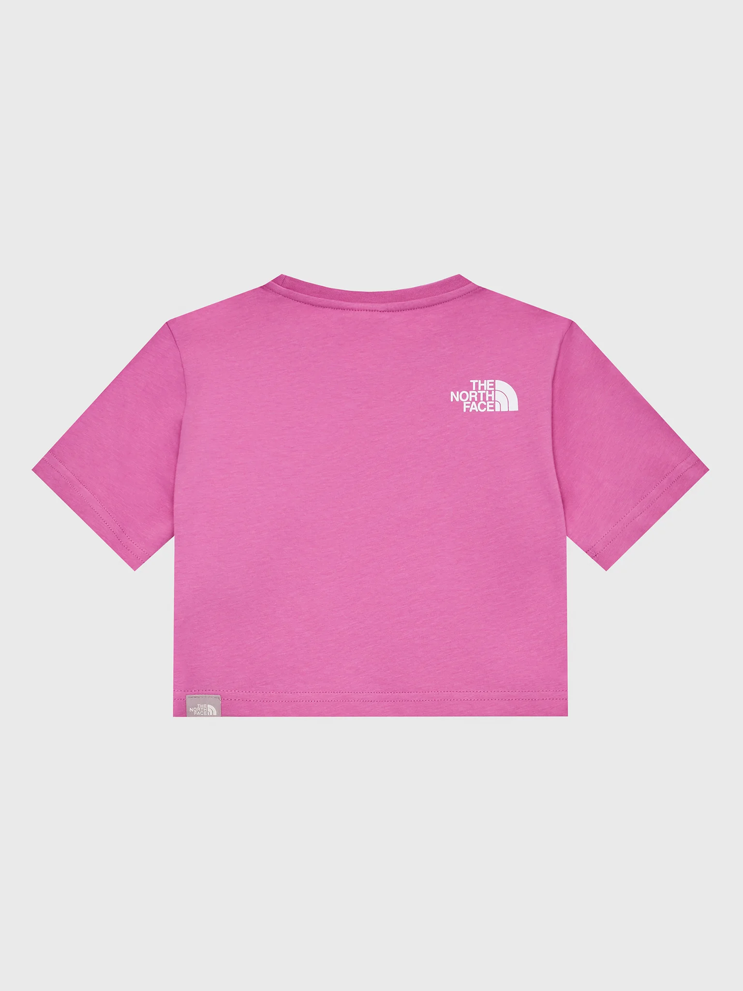 The North Face Girl's Short Sleeve Crop Easy Tee NF0A83EULV7 super pink