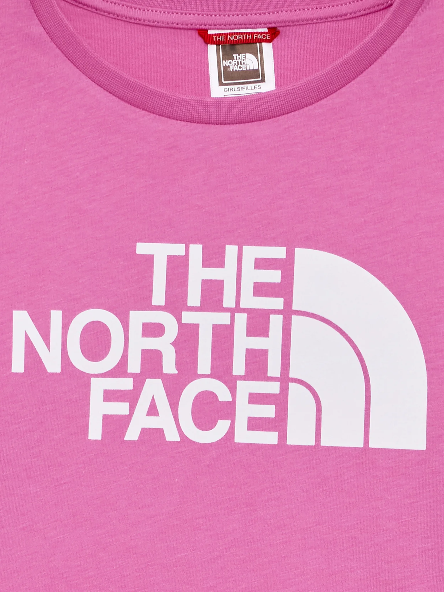 The North Face Girl's Short Sleeve Crop Easy Tee NF0A83EULV7 super pink
