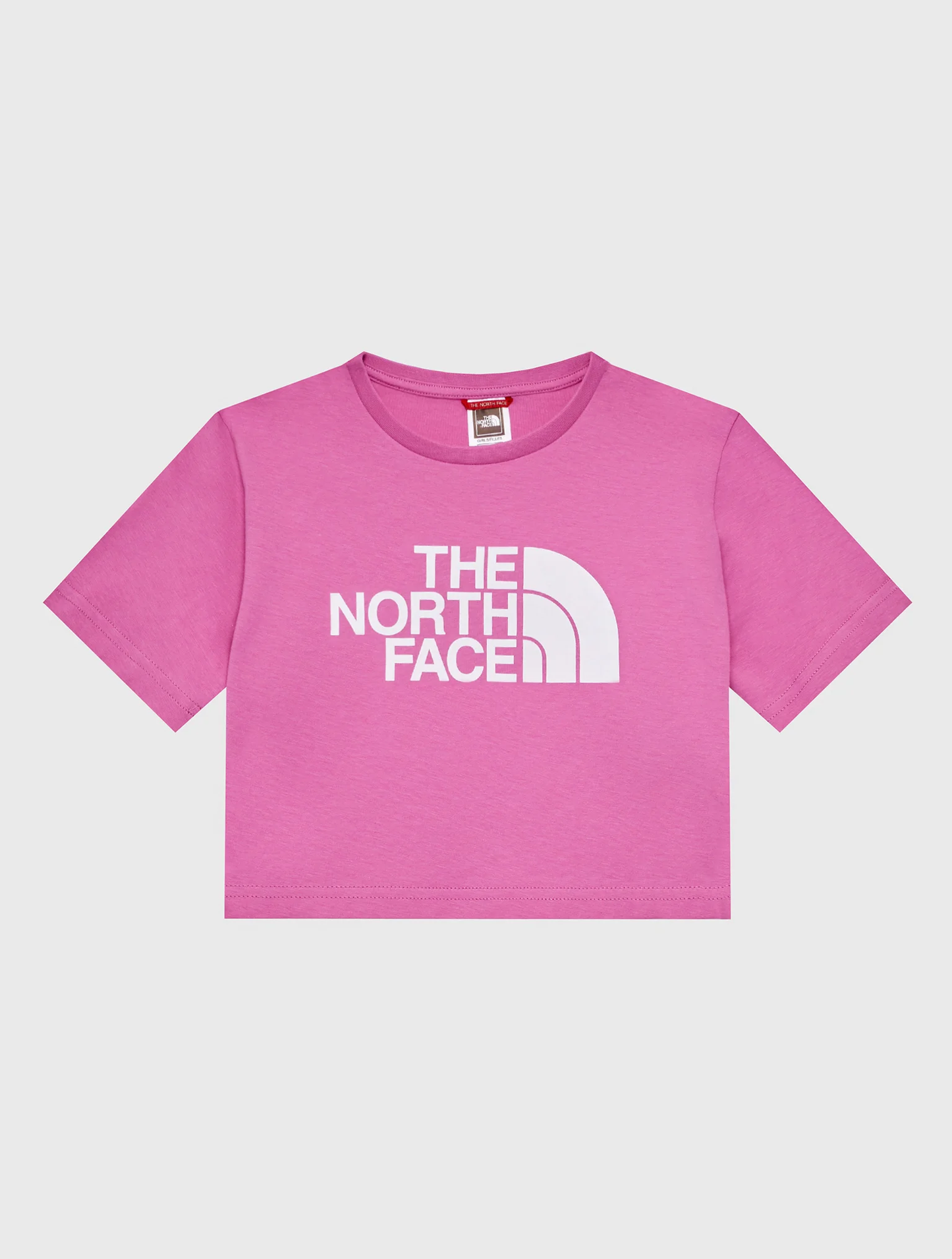 The North Face Girl's Short Sleeve Crop Easy Tee NF0A83EULV7 super pink